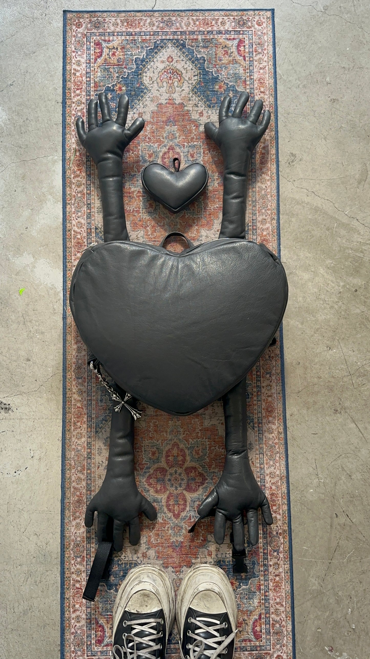 handmade Leather heart backpack