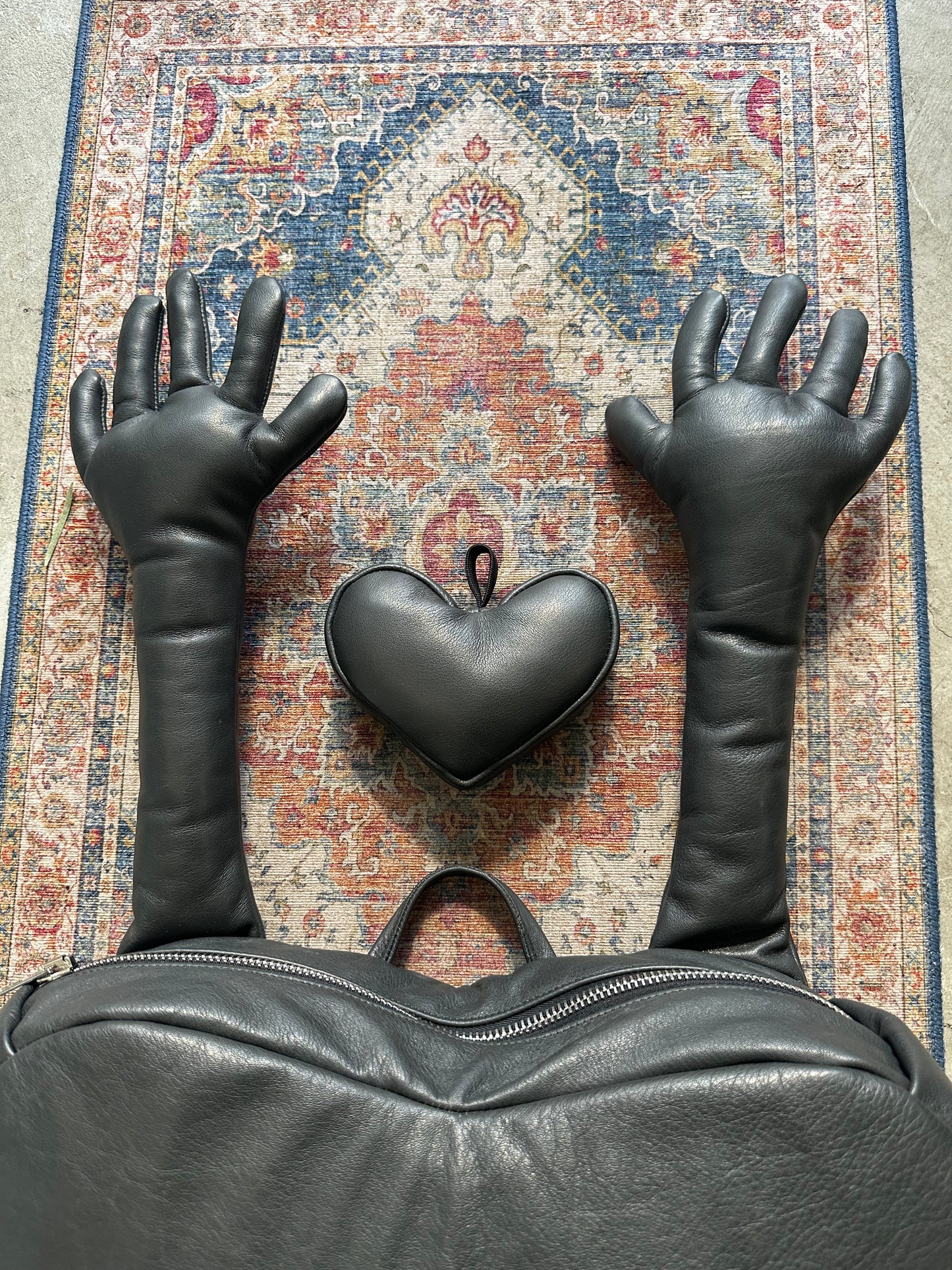 handmade Leather heart backpack