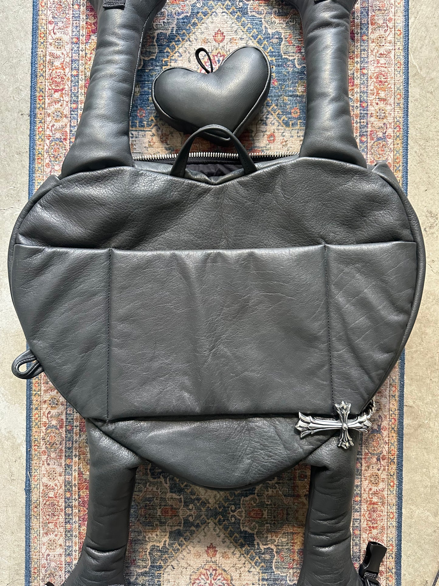 handmade Leather heart backpack